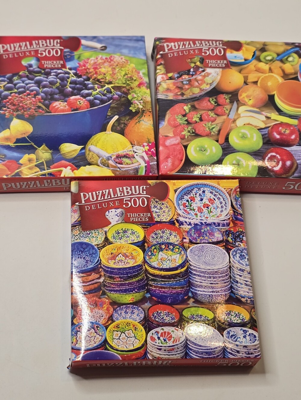 Nib 3 Puzzlebug 500 Piece Puzzles